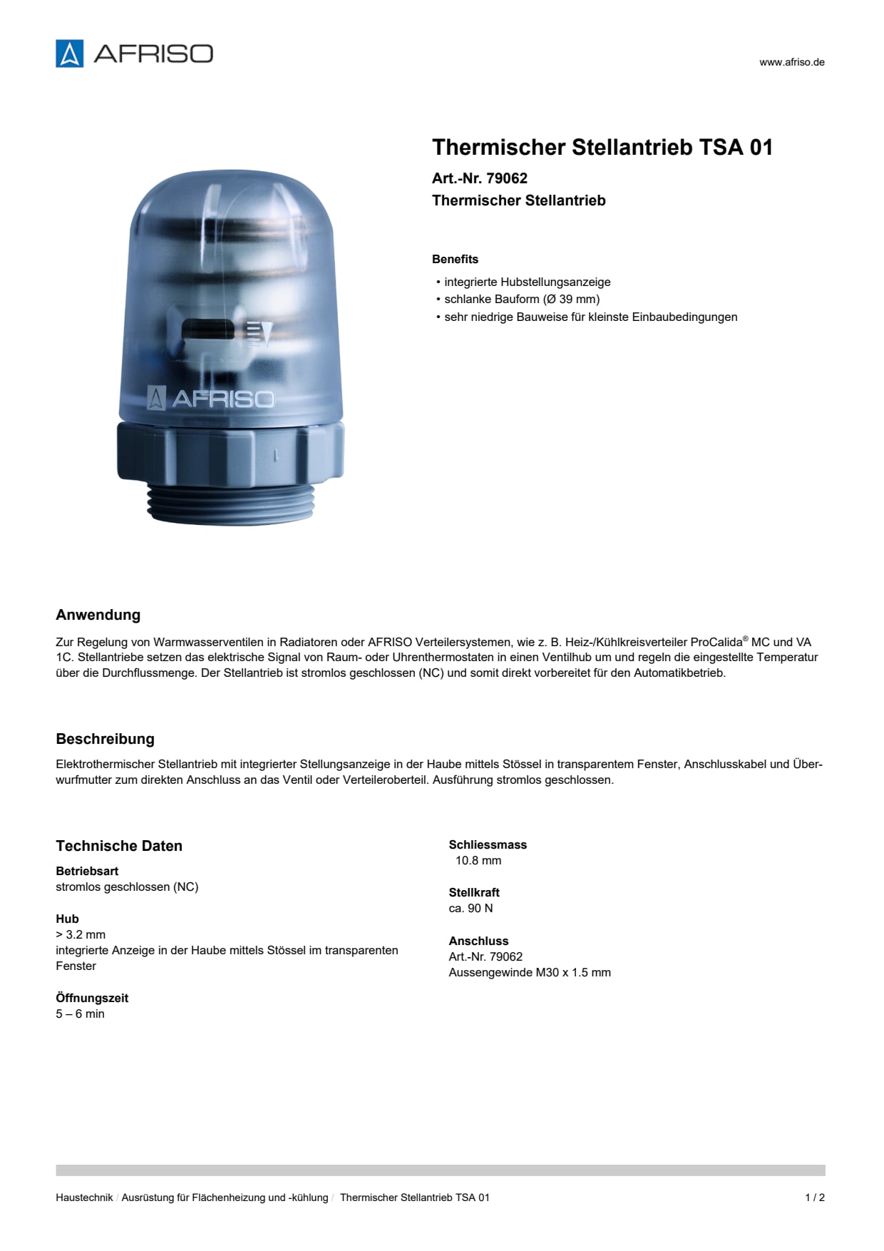 AFRISO_THERMISCHER-STELLANTRIEB-TSA-01-THERMISCHER-STELLANTRIEB_79062_DEU_CHE.PDF