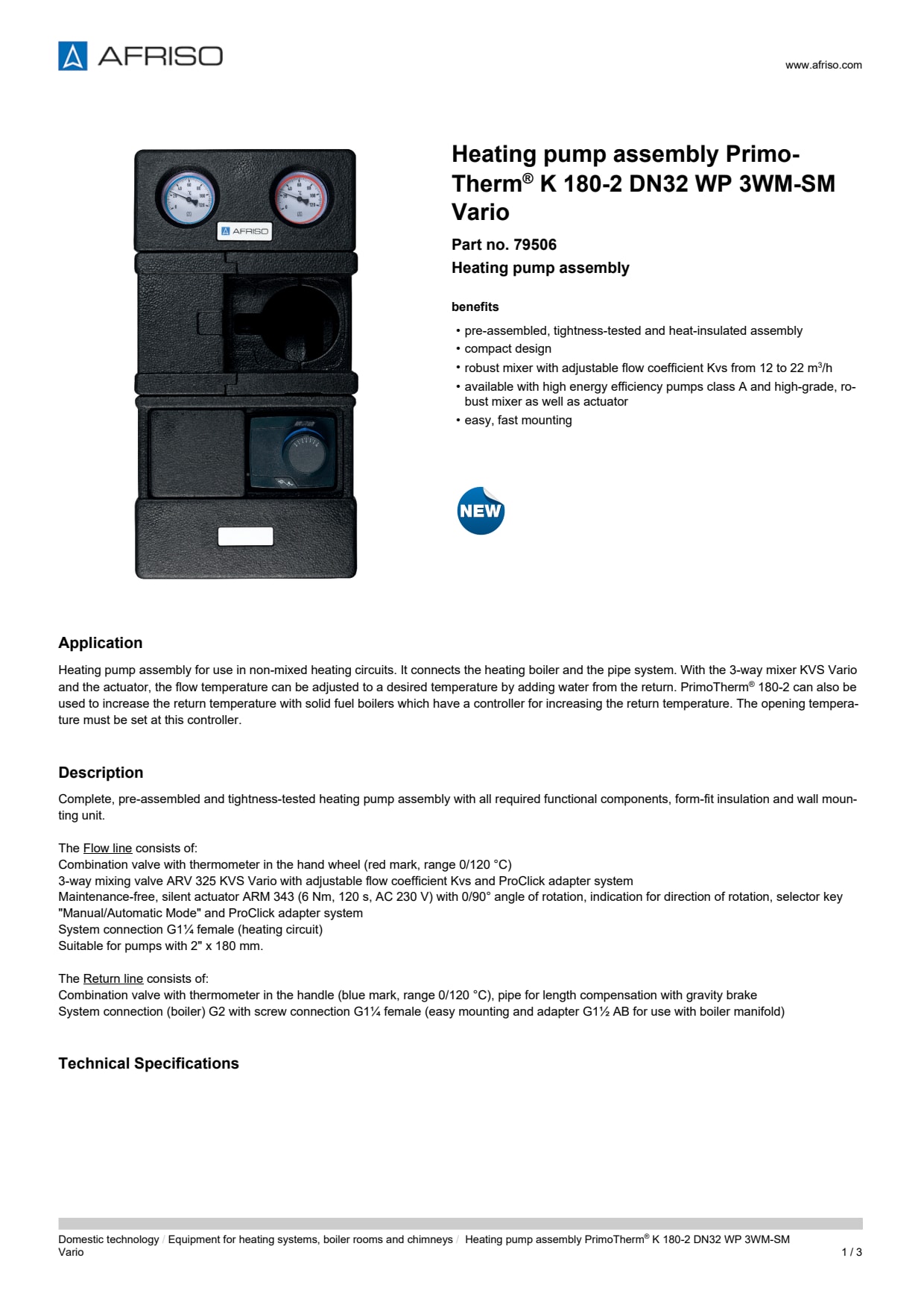 AFRISO_DATA-SHEET_HEATING-PUMP-ASSEMBLY_PRIMOTHERM-K-180-2-DN32-WP-3WM-SM-VARIO_79506_ENG_GBR.PDF