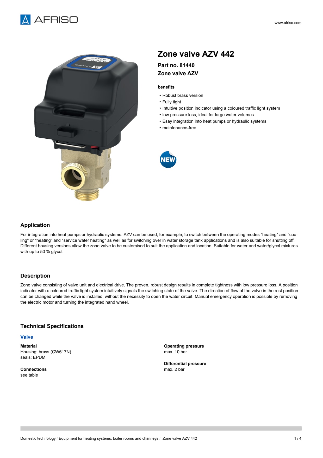 AFRISO_DATA-SHEET_ZONE-VALVE_AZV-442_81440_ENG_GBR.PDF