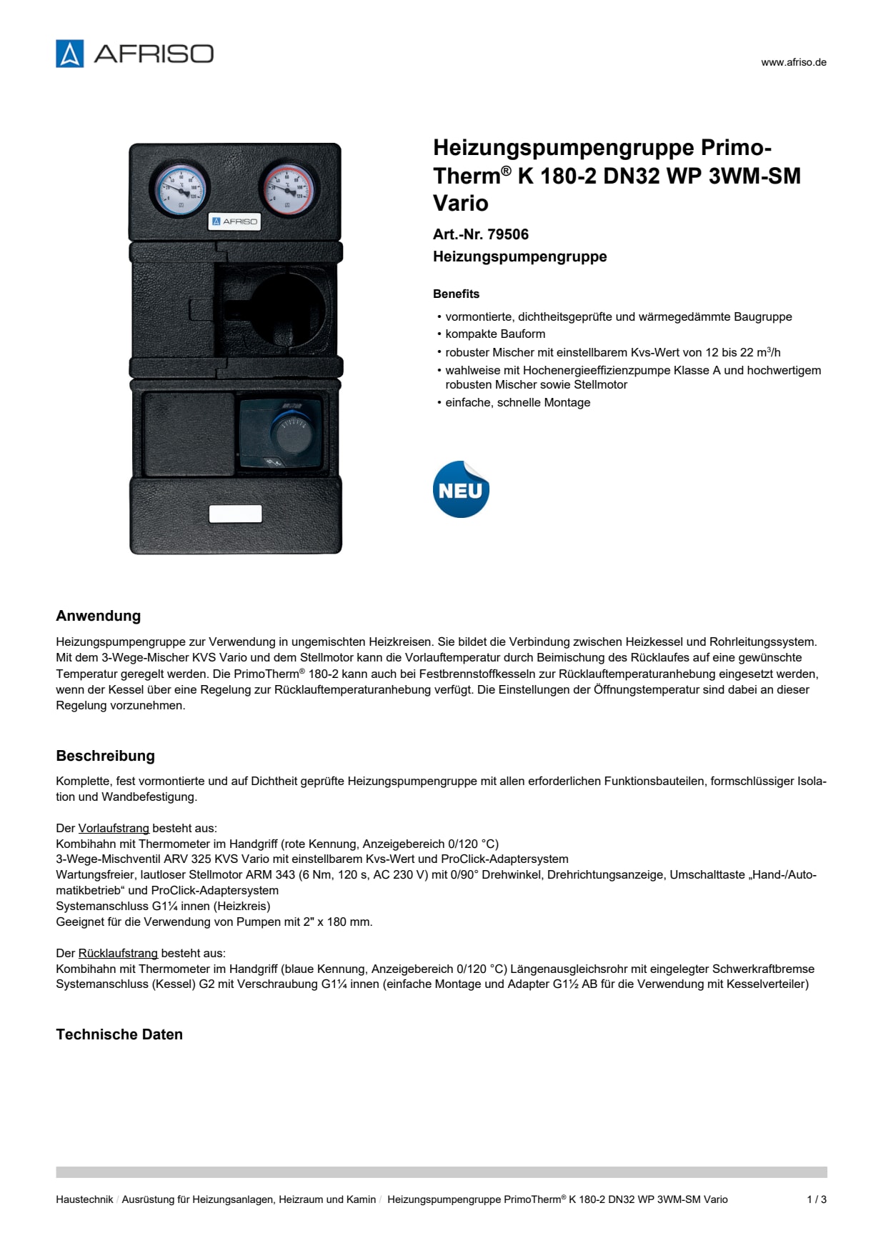AFRISO_DATENBLATT_HEIZUNGSPUMPENGRUPPE_PRIMOTHERM-K-180-2-DN32-WP-3WM-SM-VARIO_79506_DEU_DEU.PDF