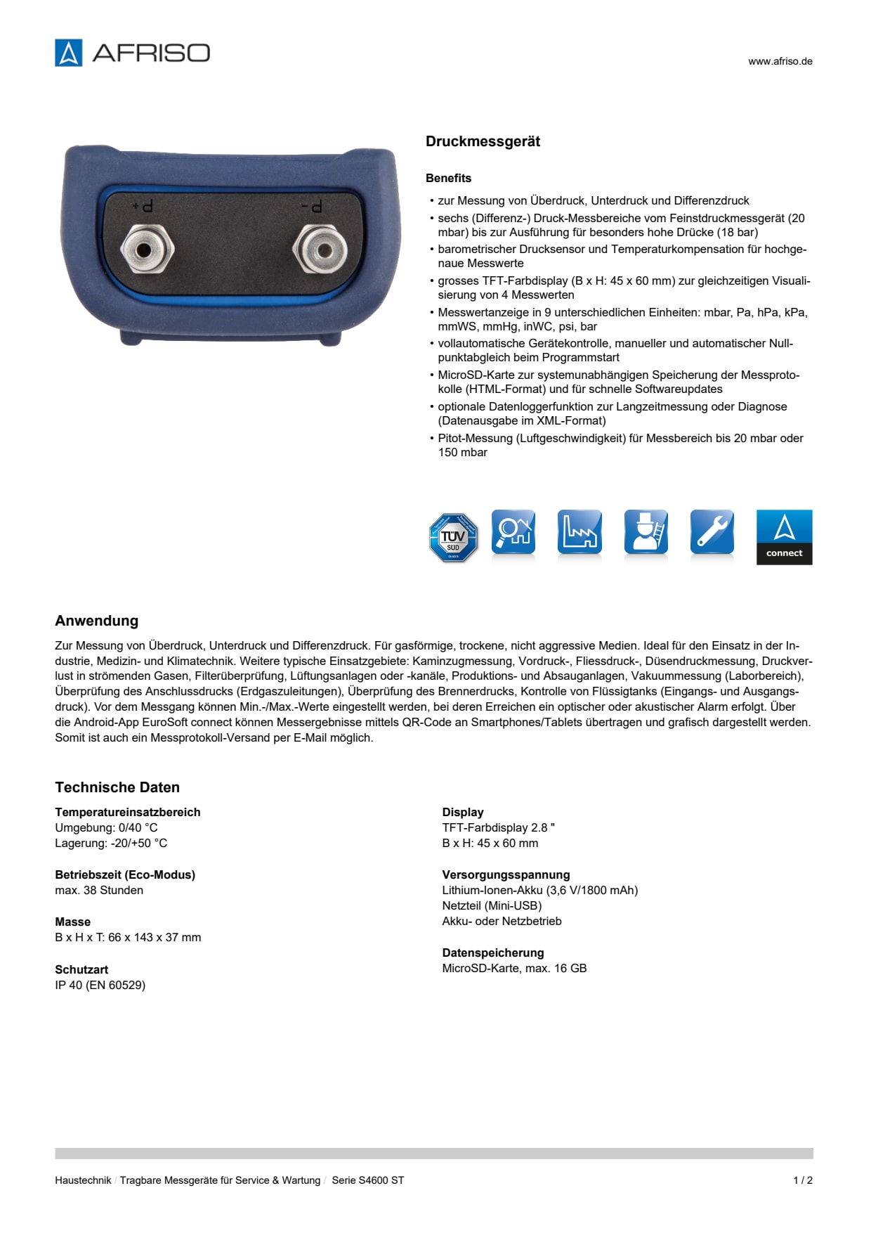 AFRISO_DATENBLATT_DRUCKMESSGERAET_SERIE-S4600-ST_P4584_DEU_CHE.PDF
