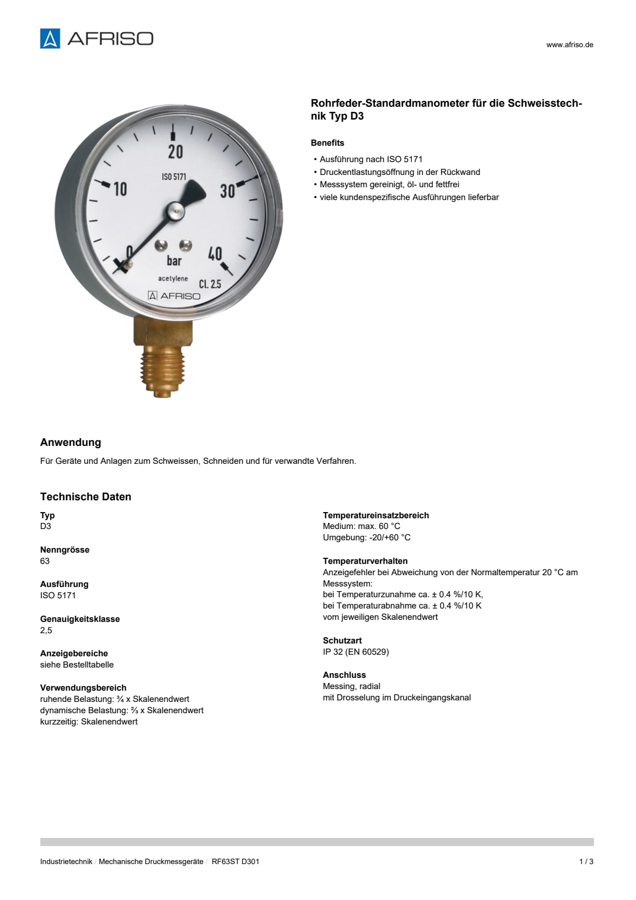 AFRISO_DATENBLATT_ROHRFEDER-STANDARDMANOMETER-FUER-DIE-SCHWEISSTECHNIK-TYP-D3_RF63ST-D301_P22761_DEU_CHE.PDF