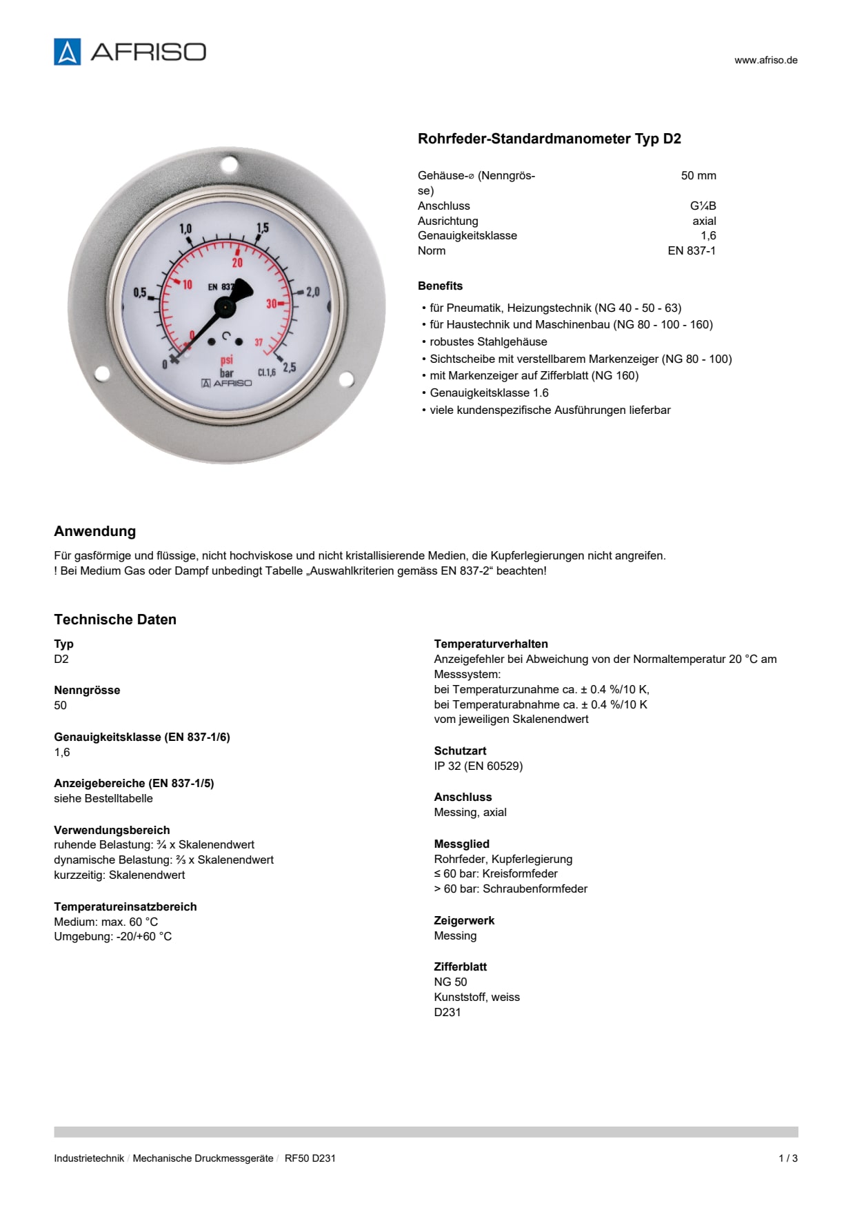 AFRISO_DATENBLATT_ROHRFEDER-STANDARDMANOMETER-TYP-D2_RF50-D231_P21177_DEU_CHE.PDF