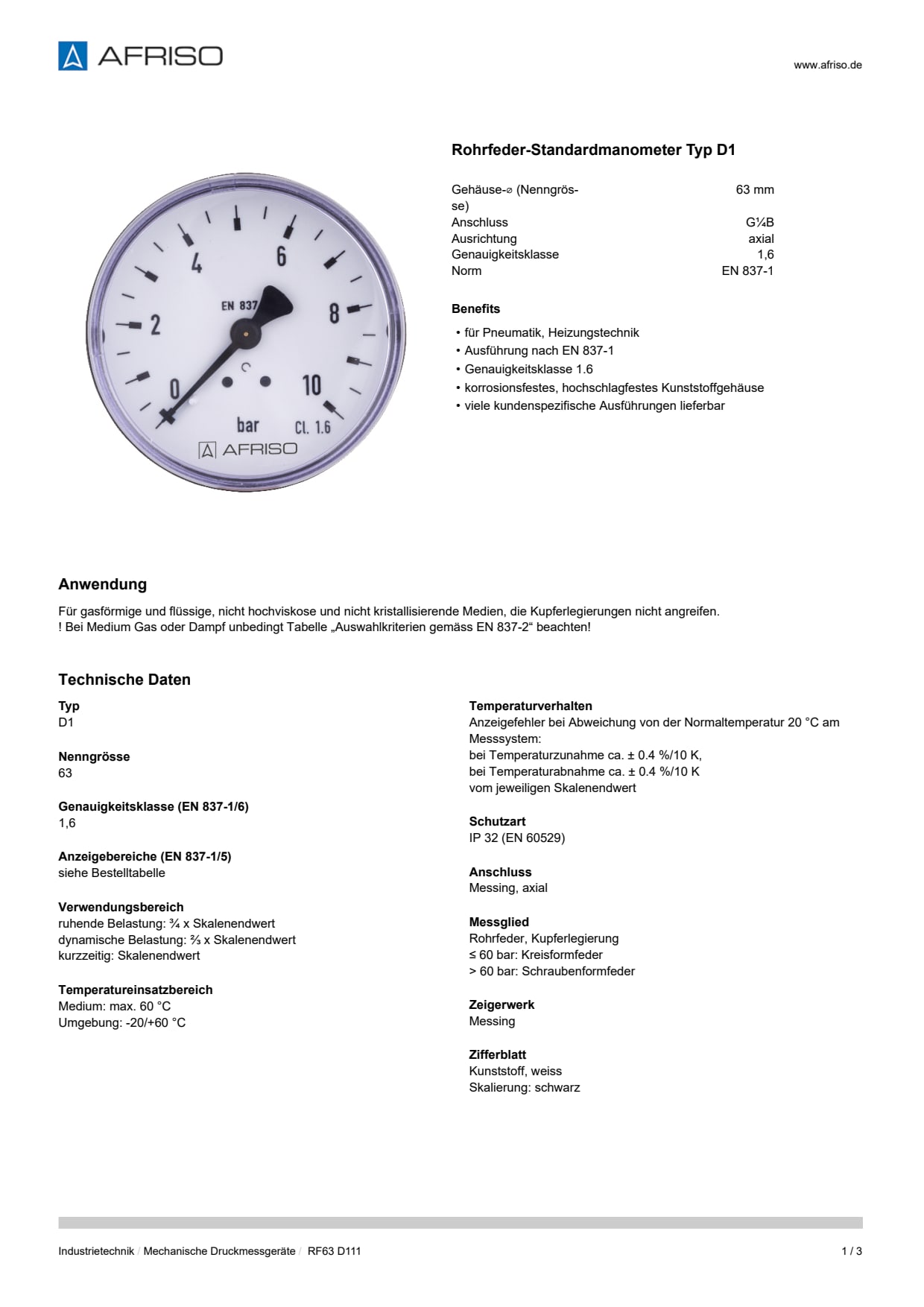 AFRISO_DATENBLATT_ROHRFEDER-STANDARDMANOMETER-TYP-D1_RF63-D111_P20939_DEU_CHE.PDF