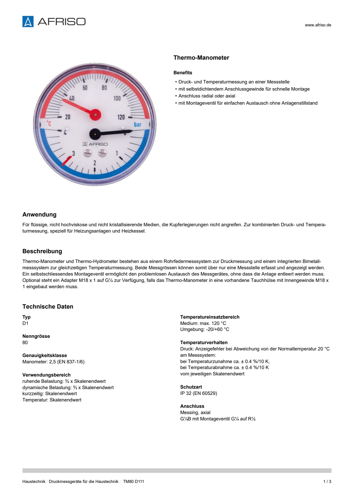 AFRISO_DATENBLATT_THERMO-MANOMETER_TM80-D111_P20768_DEU_CHE.PDF