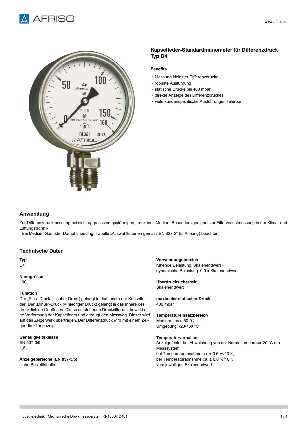AFRISO_DATENBLATT_KAPSELFEDER-STANDARDMANOMETER-FUER-DIFFERENZDRUCK-TYP-D4_KP100DIF-D401_P24823_DEU_CHE.PDF