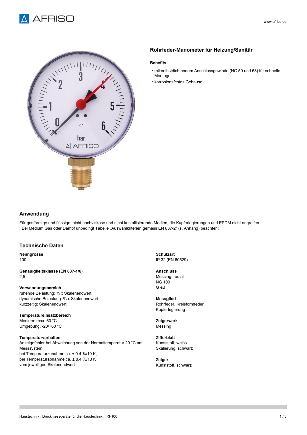 AFRISO_DATENBLATT_ROHRFEDER-MANOMETER-FUER-HEIZUNG-SANITAER_RF100_P25349_DEU_CHE.PDF