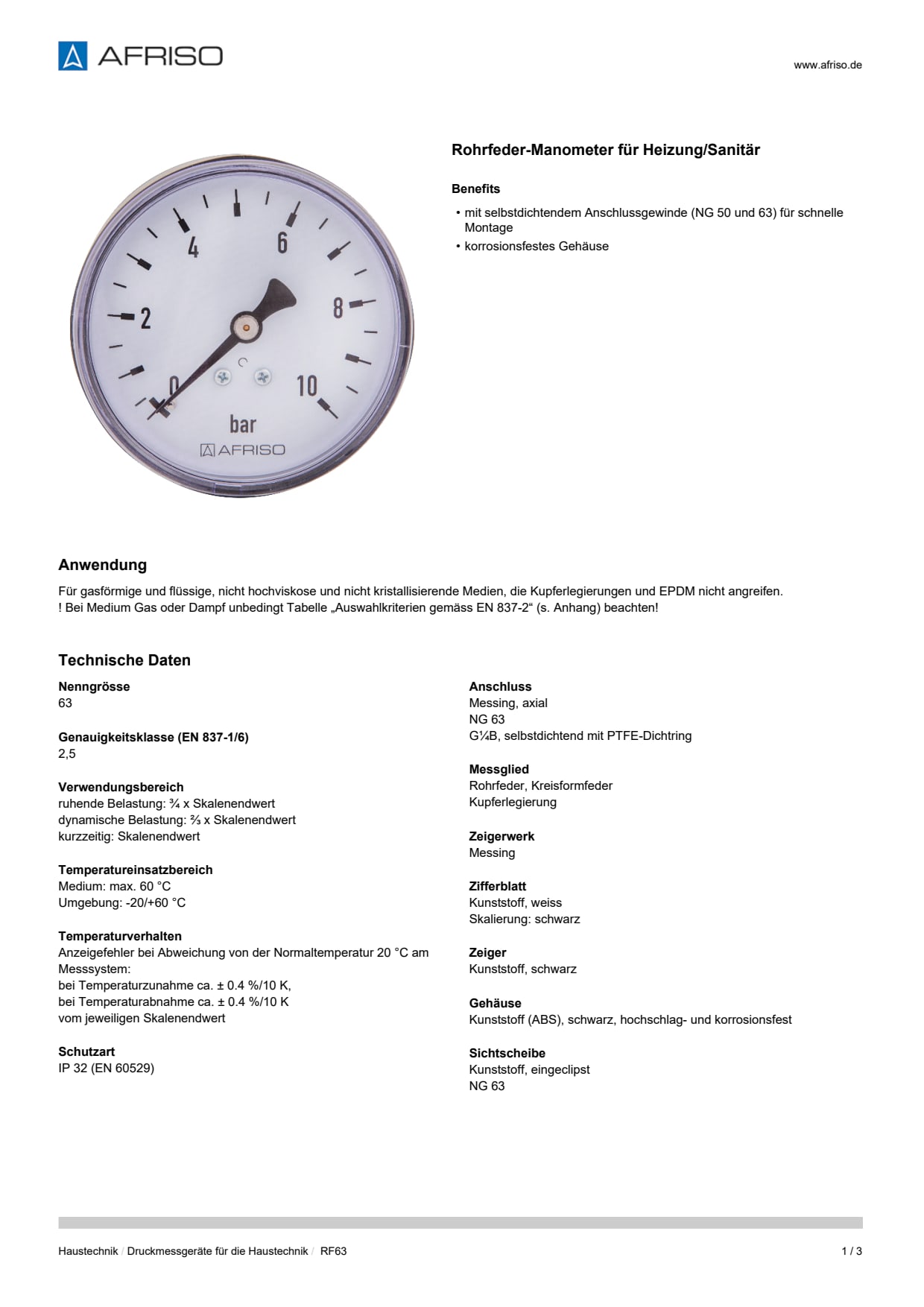 AFRISO_DATENBLATT_ROHRFEDER-MANOMETER-FUER-HEIZUNG-SANITAER_RF63_P25322_DEU_CHE.PDF