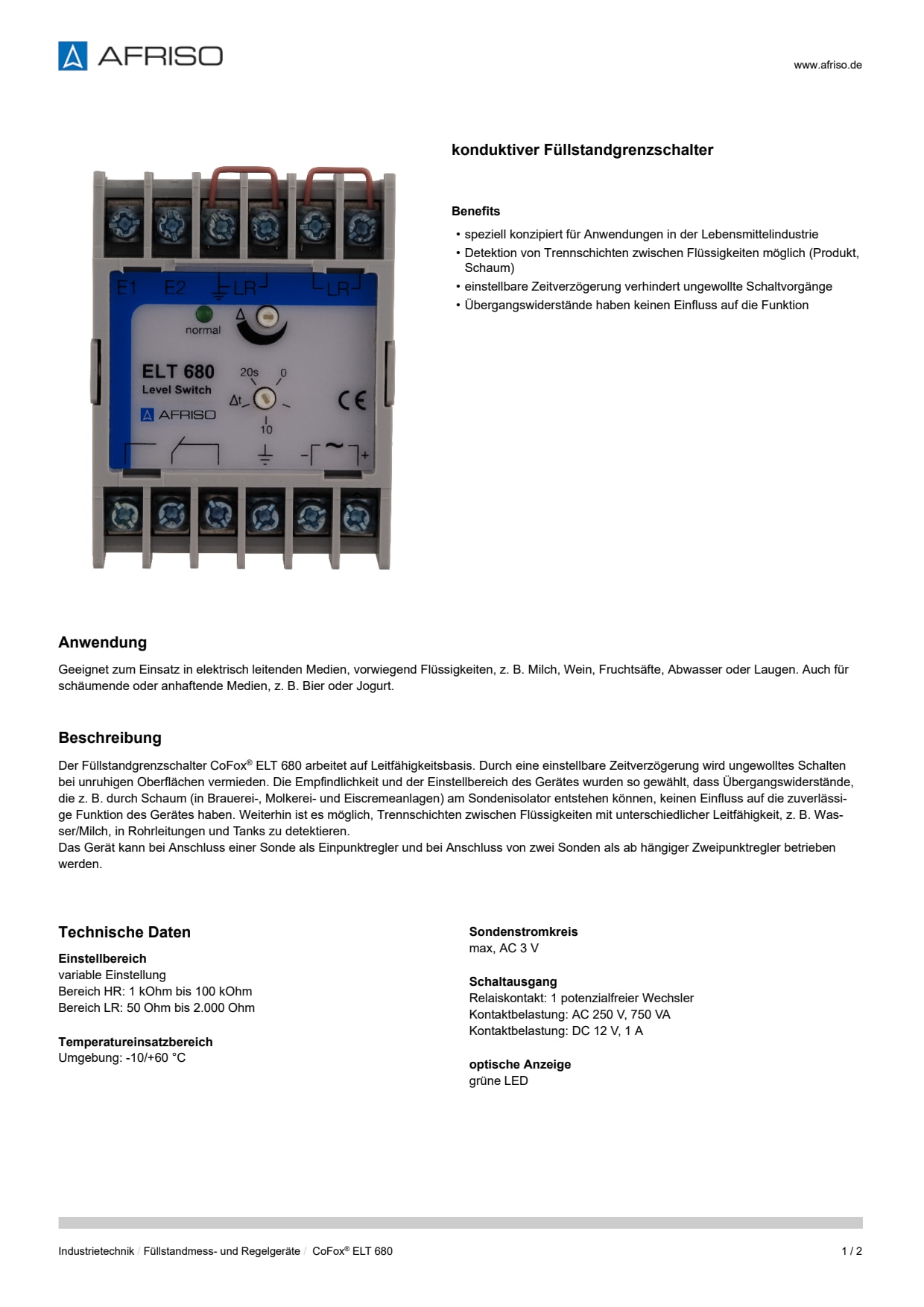 AFRISO_DATENBLATT_KONDUKTIVER-FUELLSTANDGRENZSCHALTER_COFOX-ELT-680_P31102_DEU_CHE.PDF