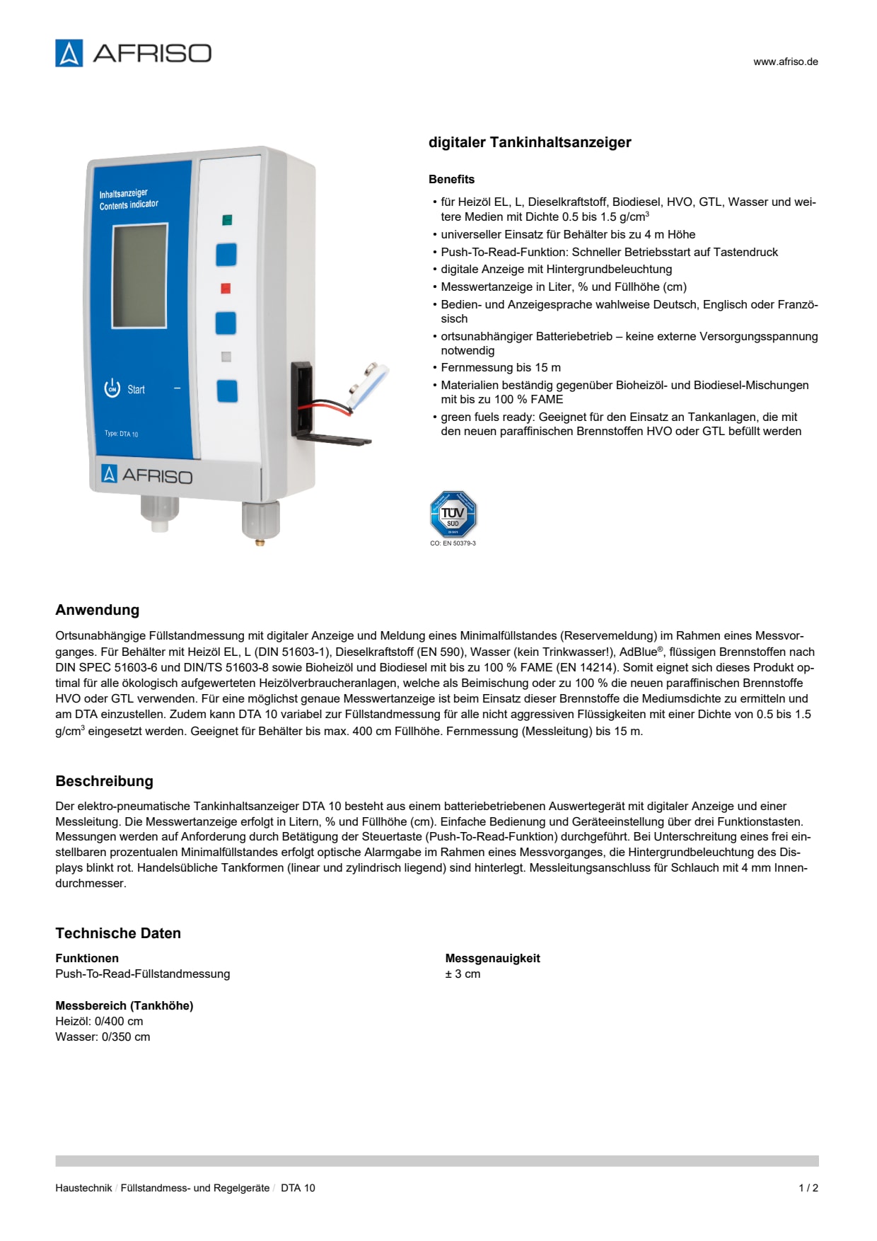 AFRISO_DATENBLATT_DIGITALER-TANKINHALTSANZEIGER_DTA-10_P31076_DEU_CHE.PDF