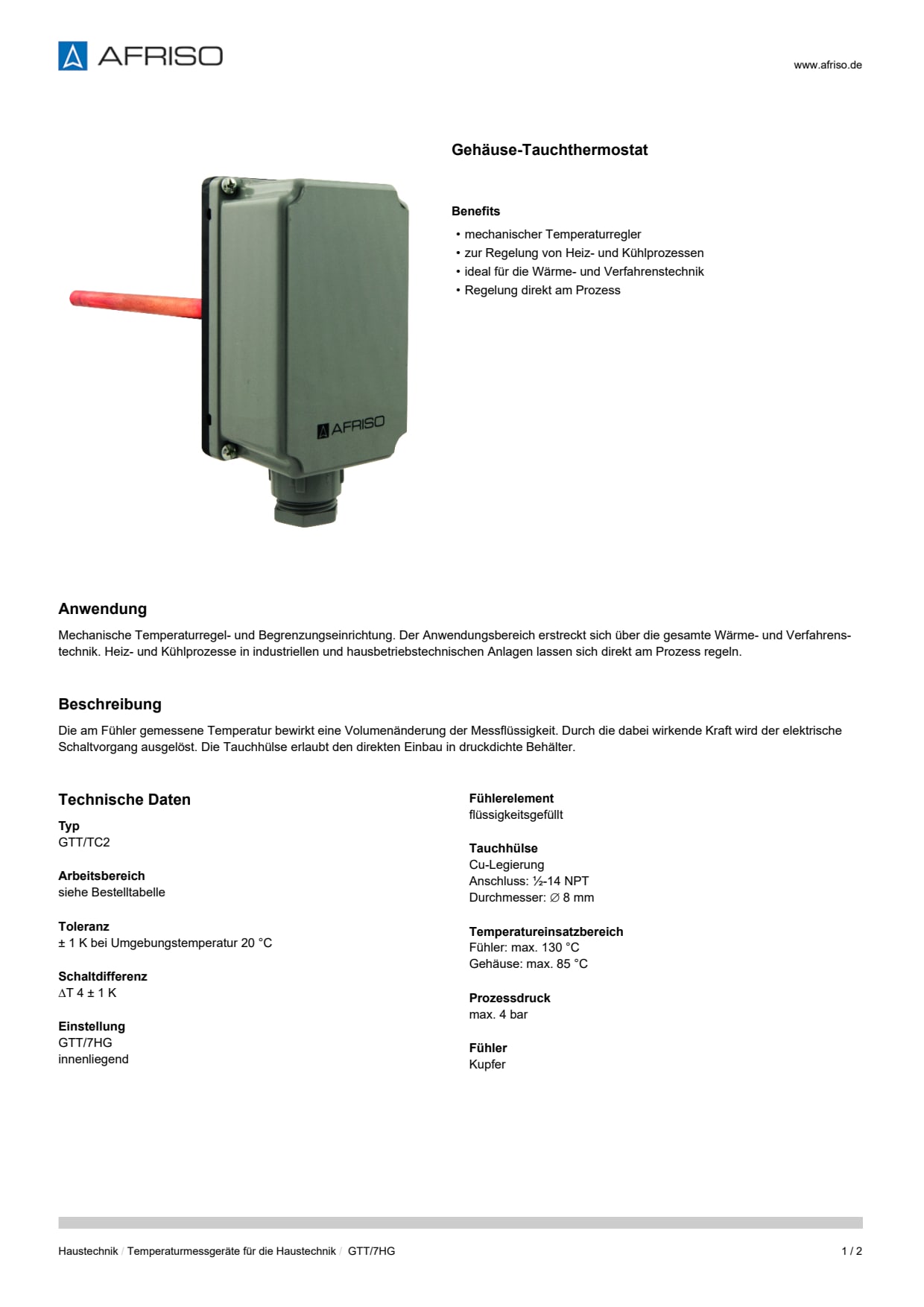 AFRISO_DATENBLATT_GEHAEUSE-TAUCHTHERMOSTAT_GTT-7HG_P27460_DEU_CHE.PDF