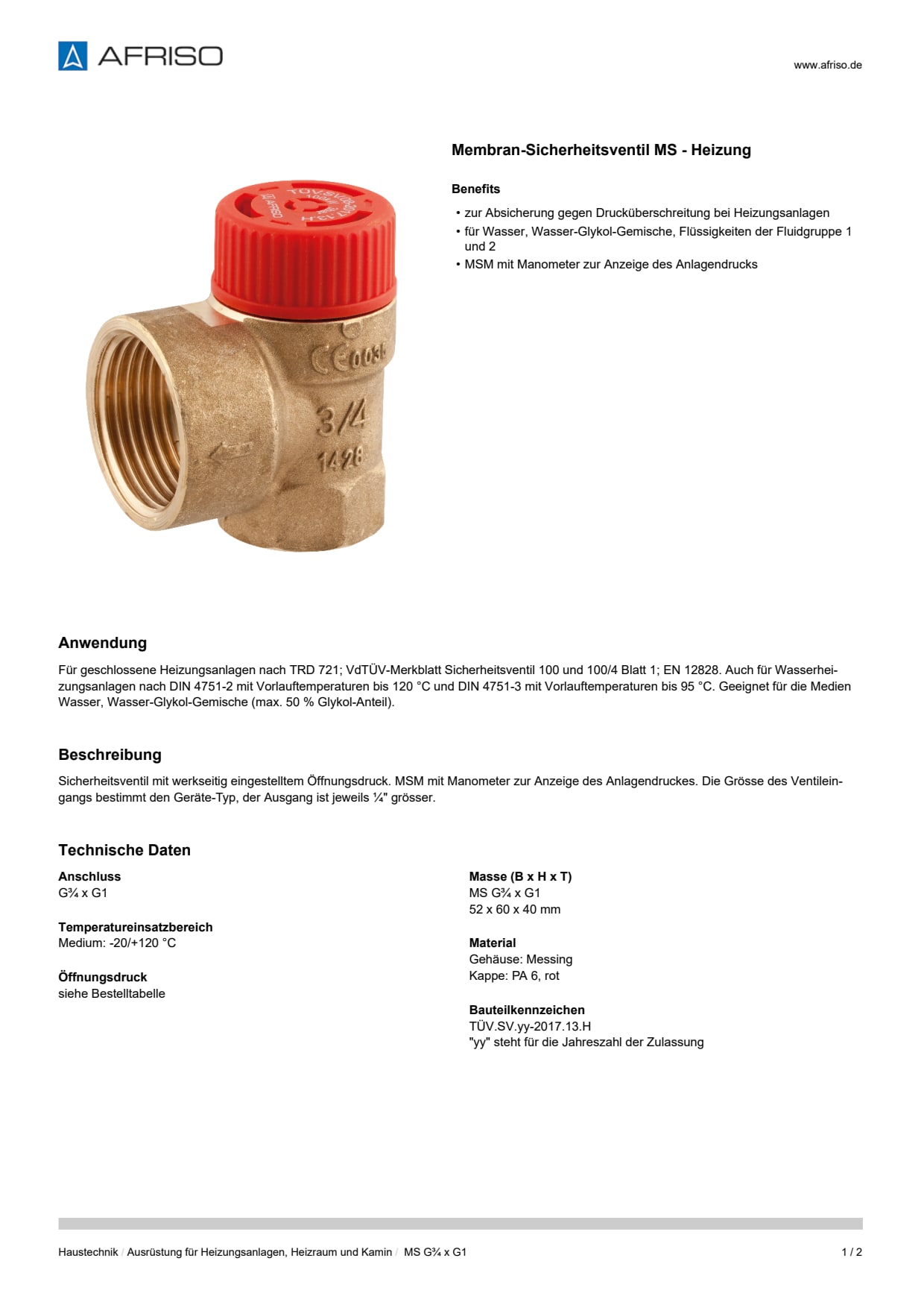 AFRISO_DATENBLATT_MEMBRAN-SICHERHEITSVENTIL-MS--HEIZUNG_MS-G3-4-X-G1_P31763_DEU_CHE.PDF