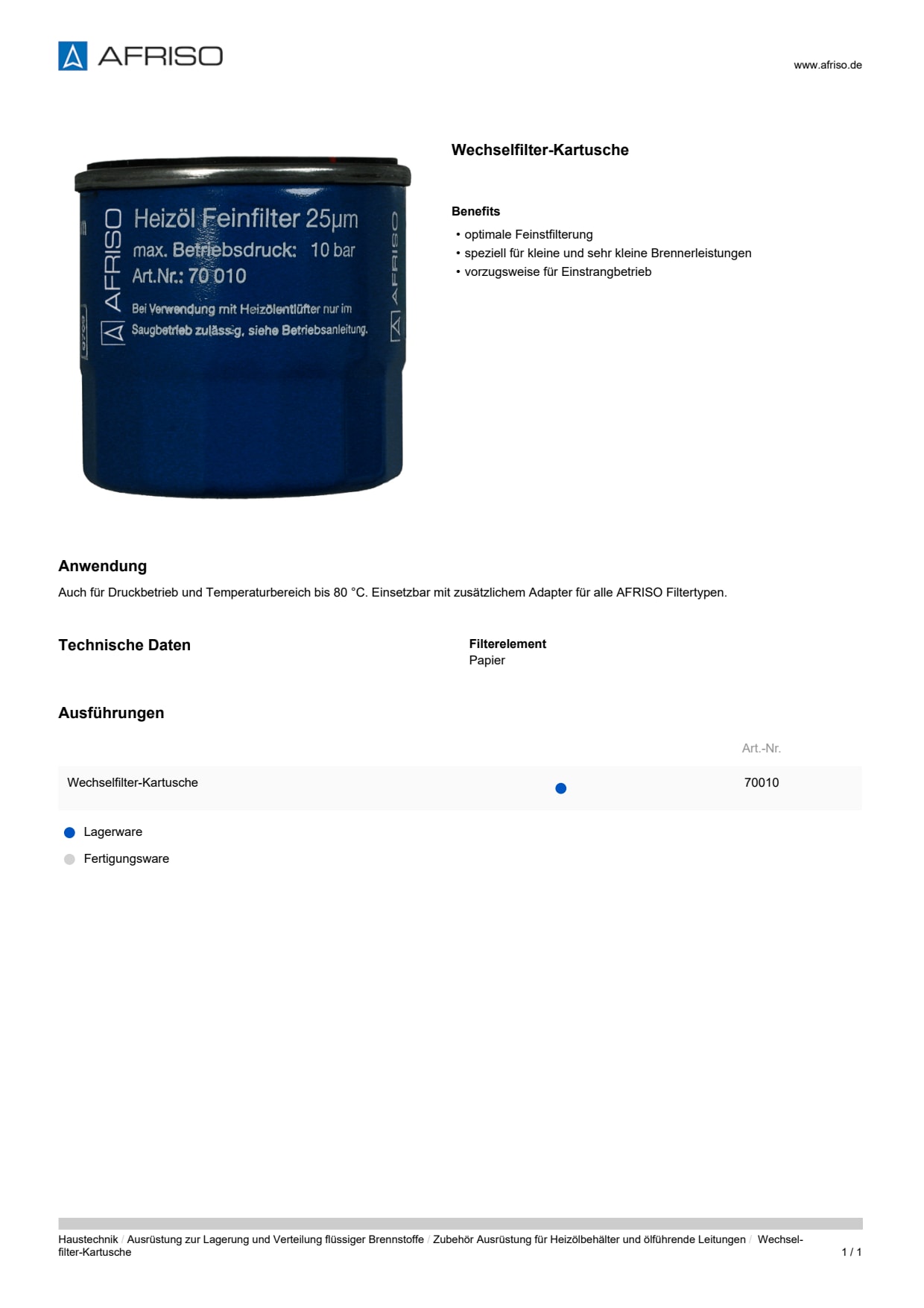 AFRISO_DATENBLATT_WECHSELFILTER-KARTUSCHE_P31701_DEU_CHE.PDF