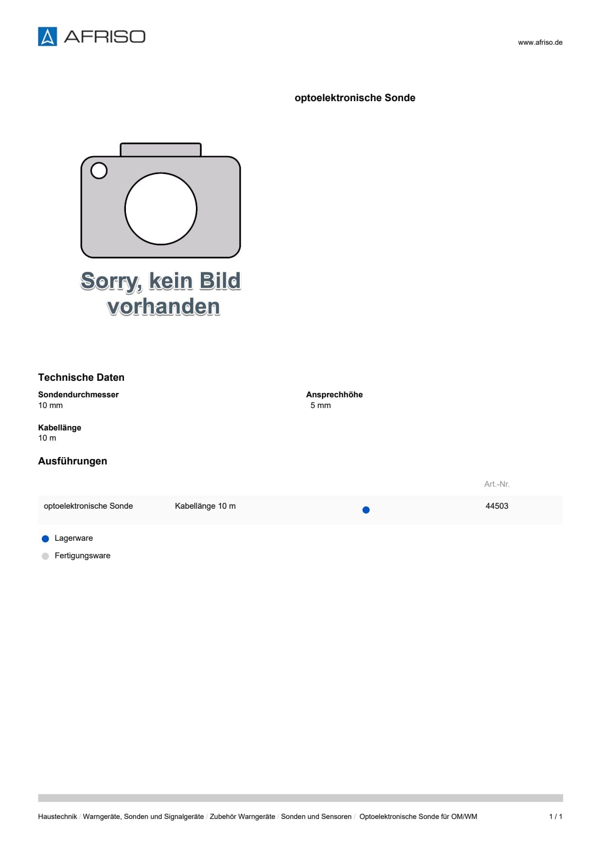 AFRISO_DATENBLATT_OPTOELEKTRONISCHE-SONDE-FUER-OM-WM_P31342_DEU_CHE.PDF