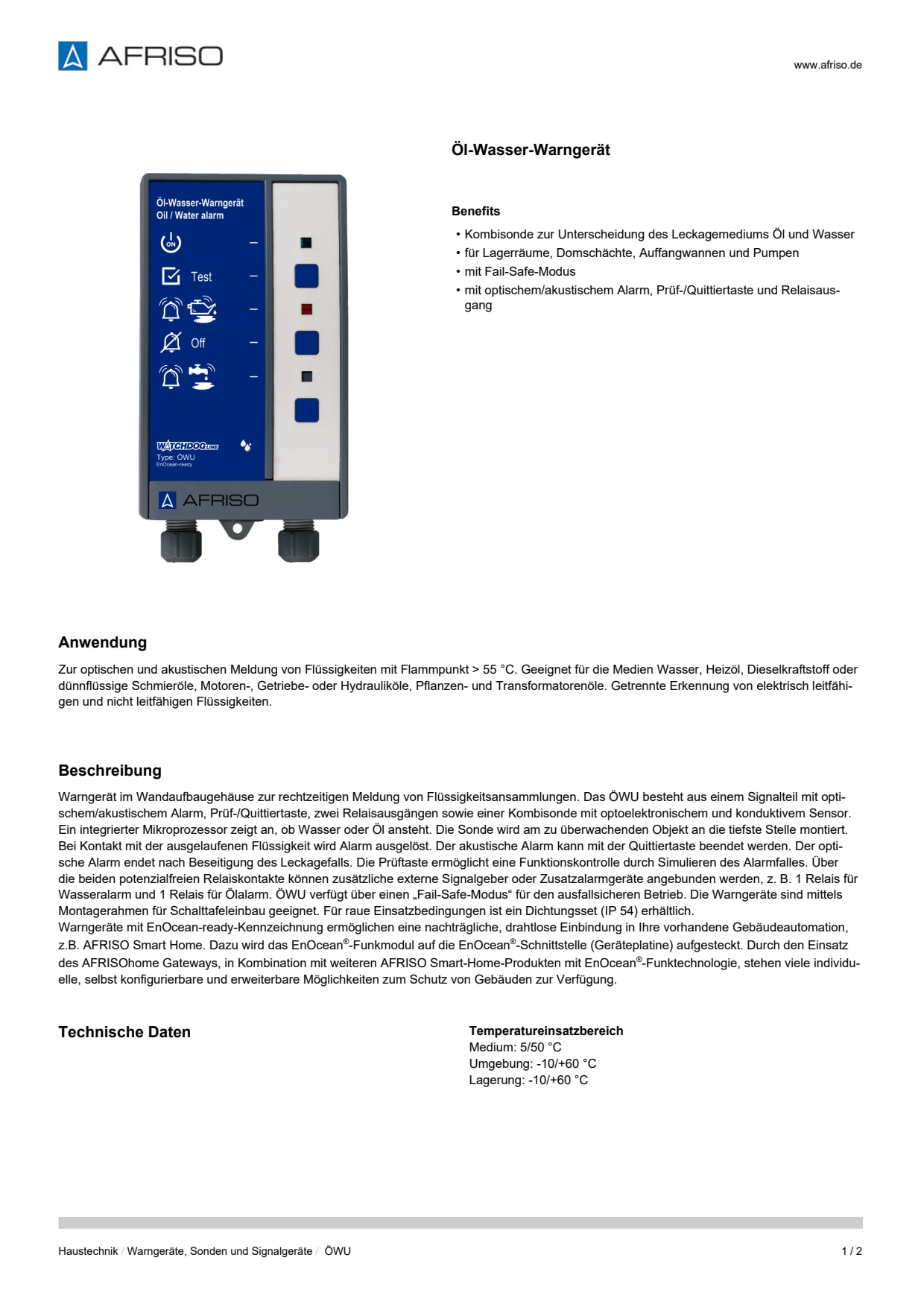AFRISO_DATENBLATT_OEL-WASSER-WARNGERAET_OEWU_P31313_DEU_CHE.PDF