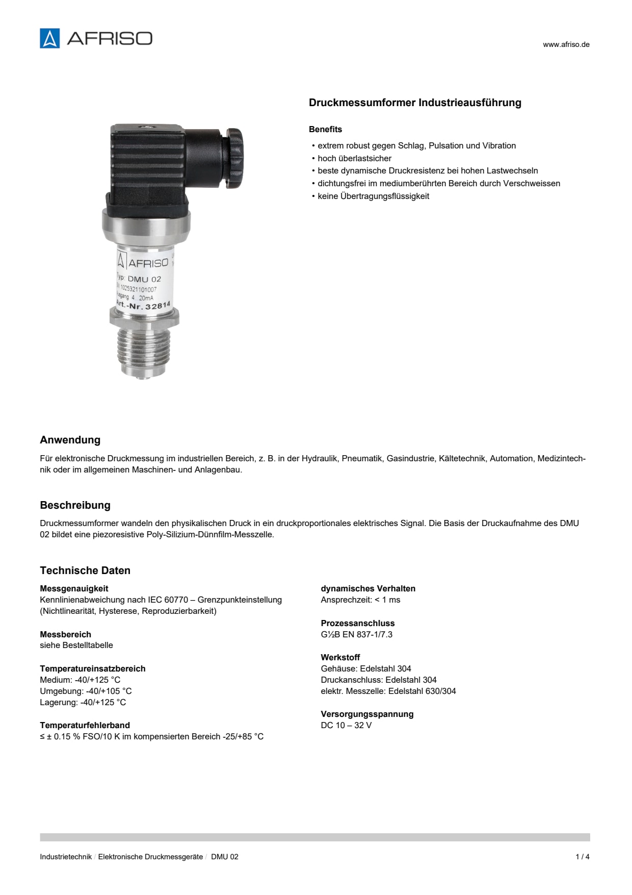 AFRISO_DATENBLATT_DRUCKMESSUMFORMER-INDUSTRIEAUSFUEHRUNG_DMU-02_P33756_DEU_CHE.PDF