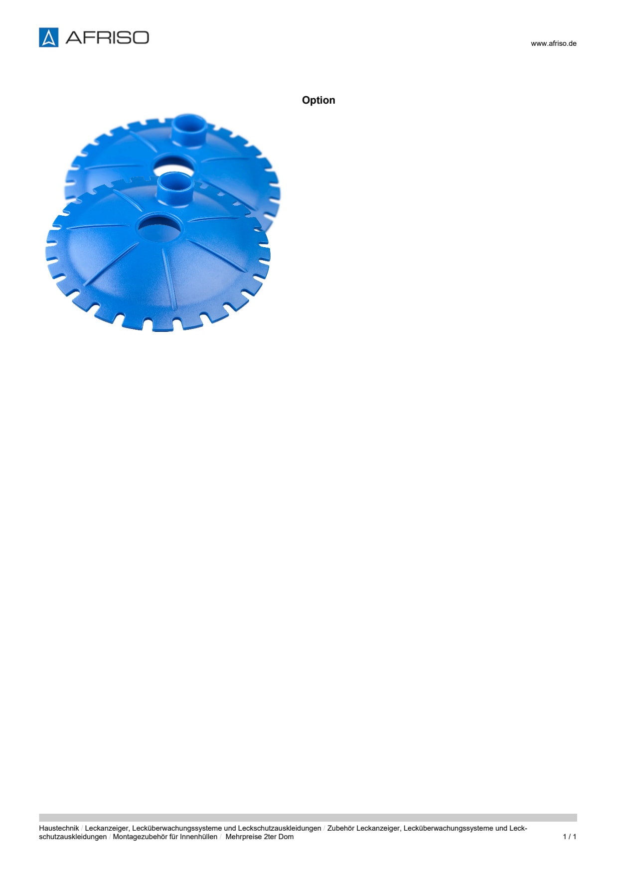 AFRISO_DATENBLATT_OPTION_MEHRPREISE-2TER-DOM_P33698_DEU_CHE.PDF