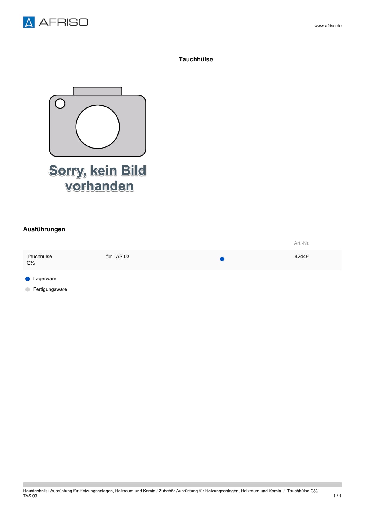 AFRISO_DATENBLATT_TAUCHHUELSE-G1-2-TAS-03_P33689_DEU_CHE.PDF