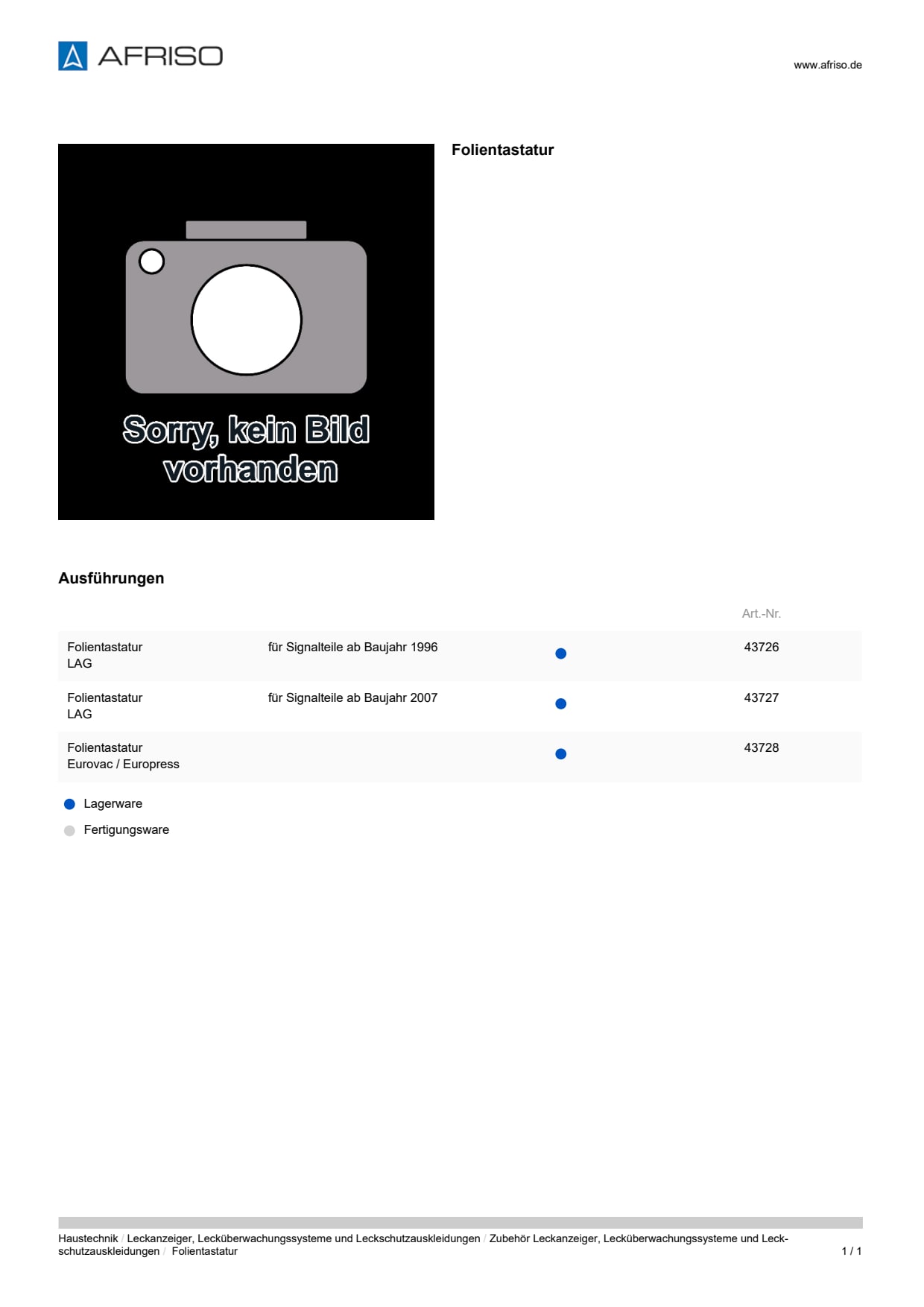 AFRISO_DATENBLATT_FOLIENTASTATUR_P33034_DEU_CHE.PDF