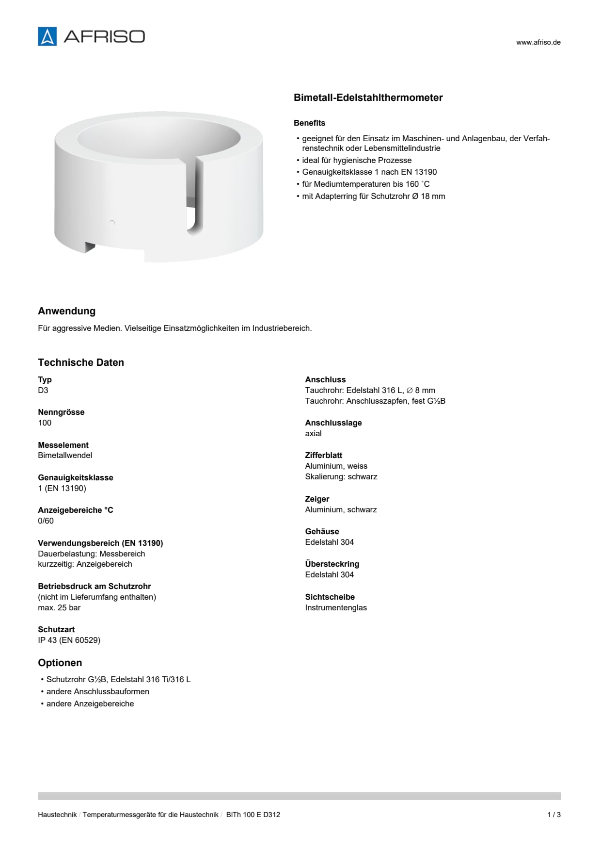 AFRISO_DATENBLATT_BIMETALL-EDELSTAHLTHERMOMETER_BITH-100-E-D312_P42653_DEU_CHE.PDF