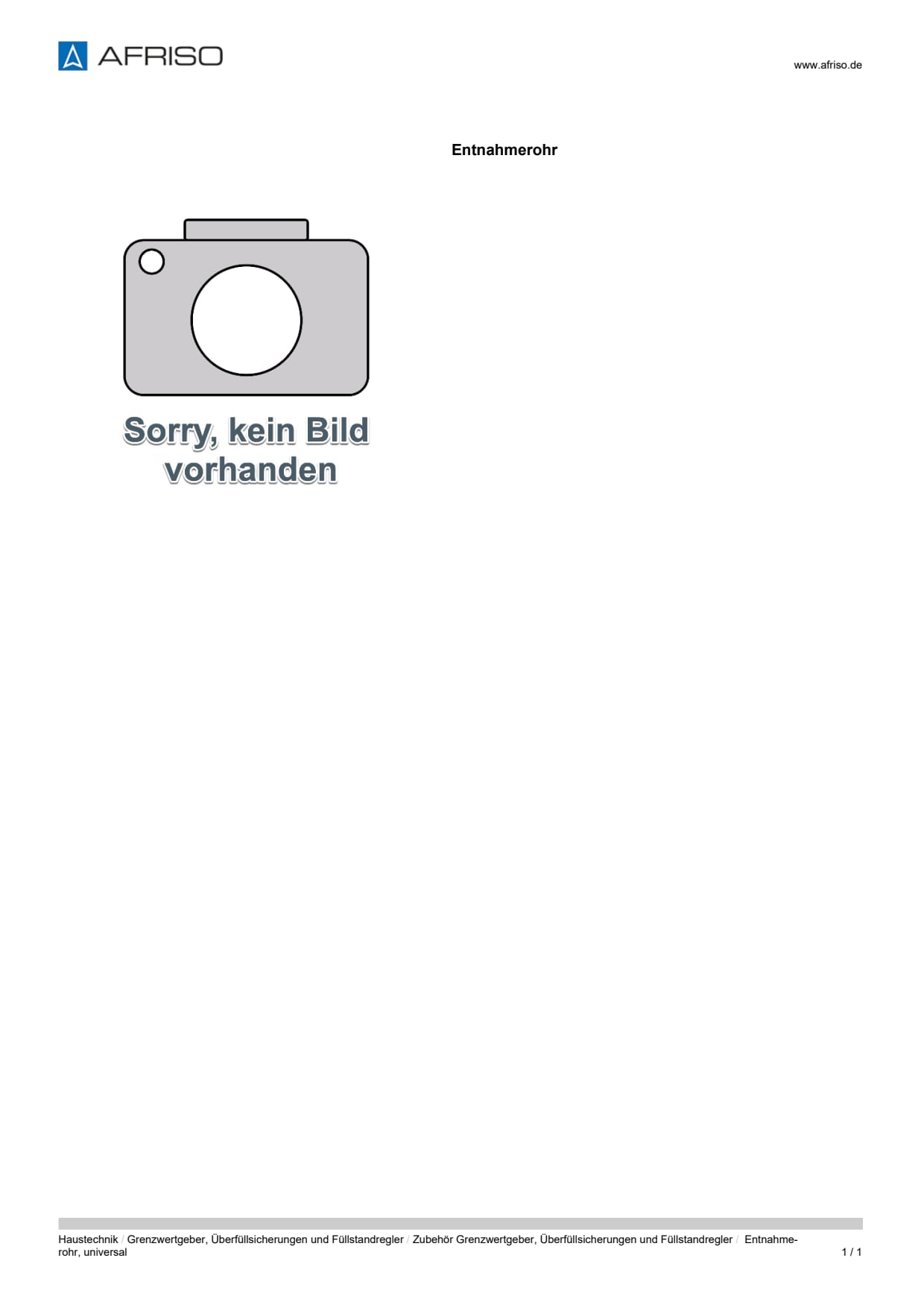 AFRISO_DATENBLATT_ENTNAHMEROHR--UNIVERSAL_P39345_DEU_CHE.PDF