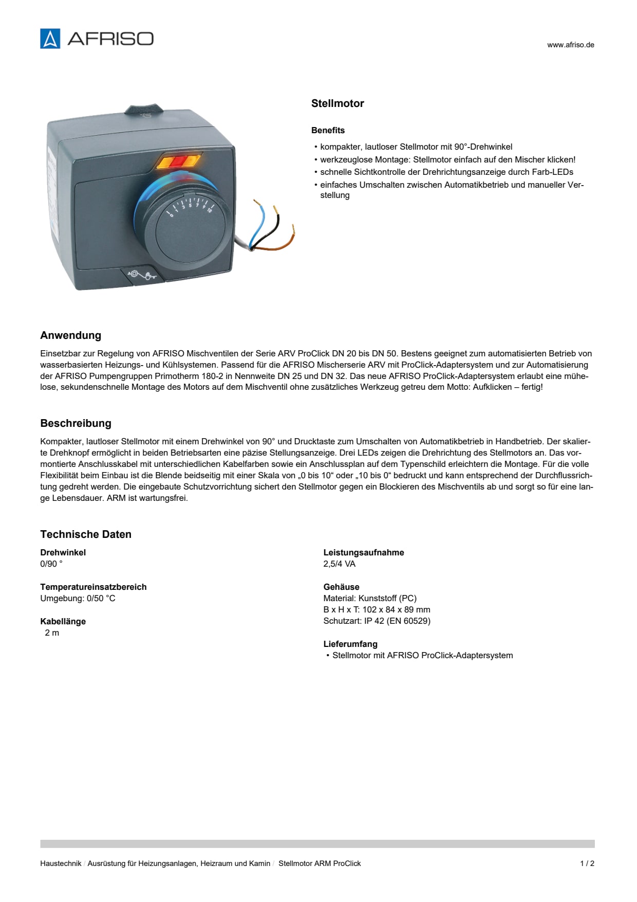 AFRISO_DATENBLATT_STELLMOTOR-ARM-PROCLICK_P56130_DEU_CHE.PDF
