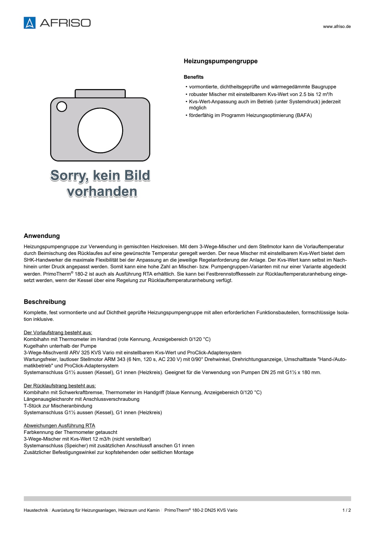 AFRISO_DATENBLATT_HEIZUNGSPUMPENGRUPPE_PRIMOTHERM-180-2-DN25-KVS-VARIO_P56119_DEU_CHE.PDF