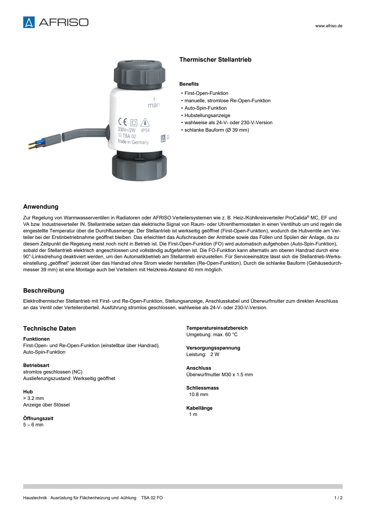 AFRISO_DATENBLATT_THERMISCHER-STELLANTRIEB_TSA-02-FO_P55806_DEU_CHE.PDF
