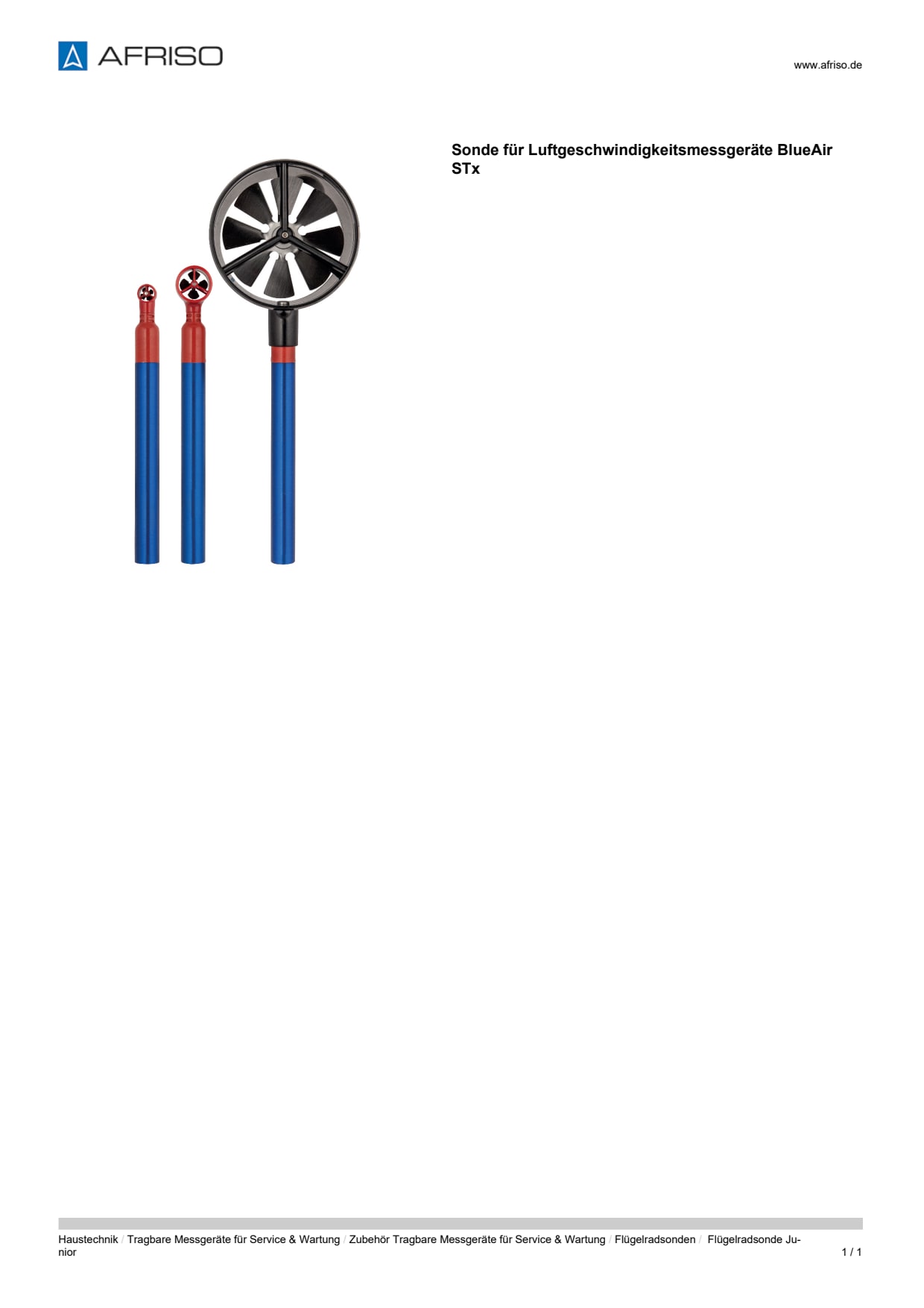 AFRISO_DATENBLATT_SONDE-FUER-LUFTGESCHWINDIGKEITSMESSGERAETE-BLUEAIR-STX_FLUEGELRADSONDE-JUNIOR_P54855_DEU_CHE.PDF