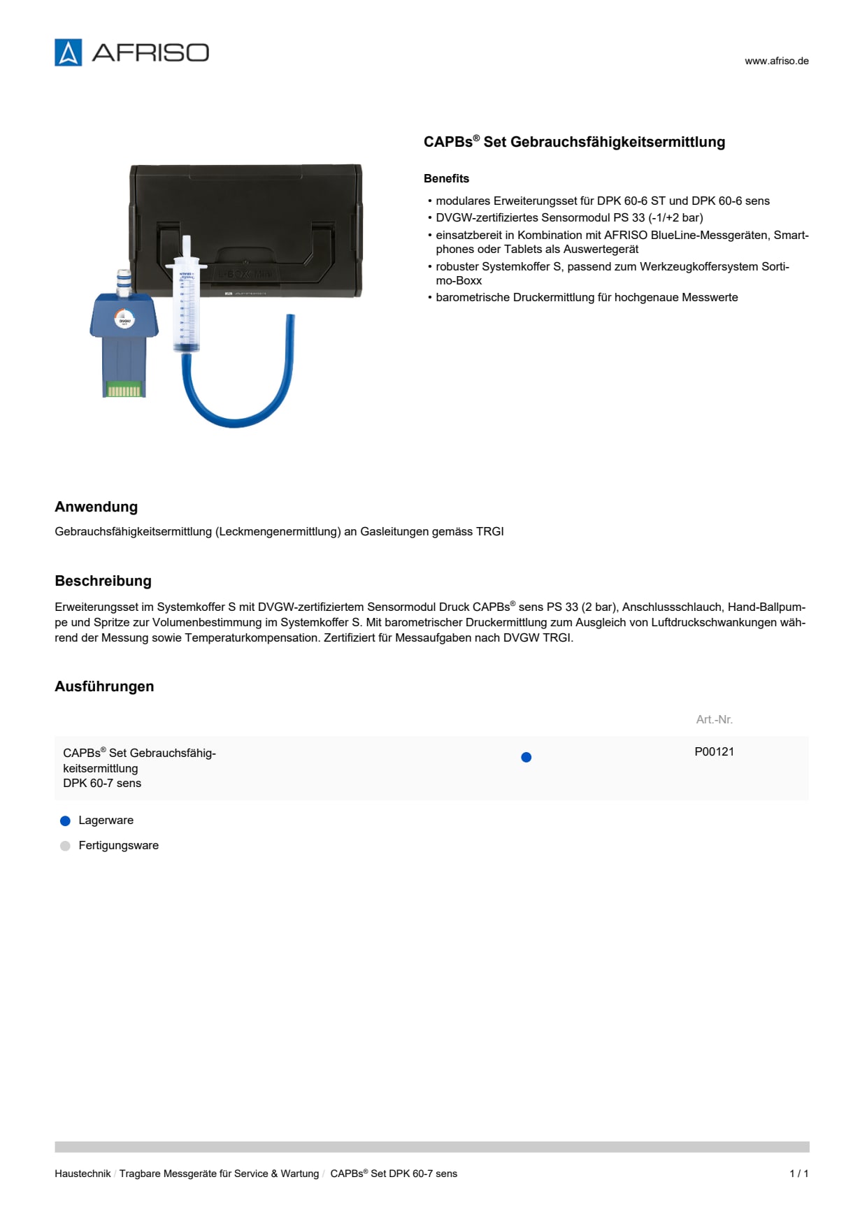 AFRISO_DATENBLATT_CAPBS-SET-GEBRAUCHSFAEHIGKEITSERMITTLUNG_CAPBS-SET-DPK-60-7-SENS_P53923_DEU_CHE.PDF