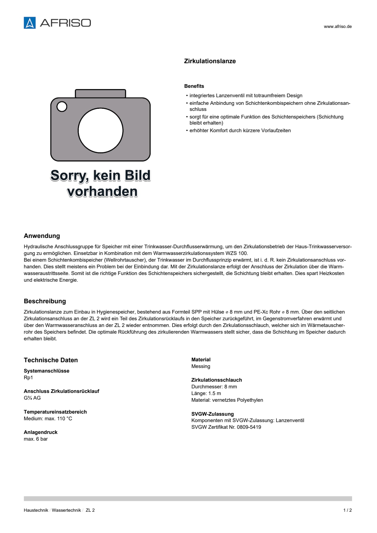 AFRISO_DATENBLATT_ZIRKULATIONSLANZE_ZL-2_P53673_DEU_CHE.PDF