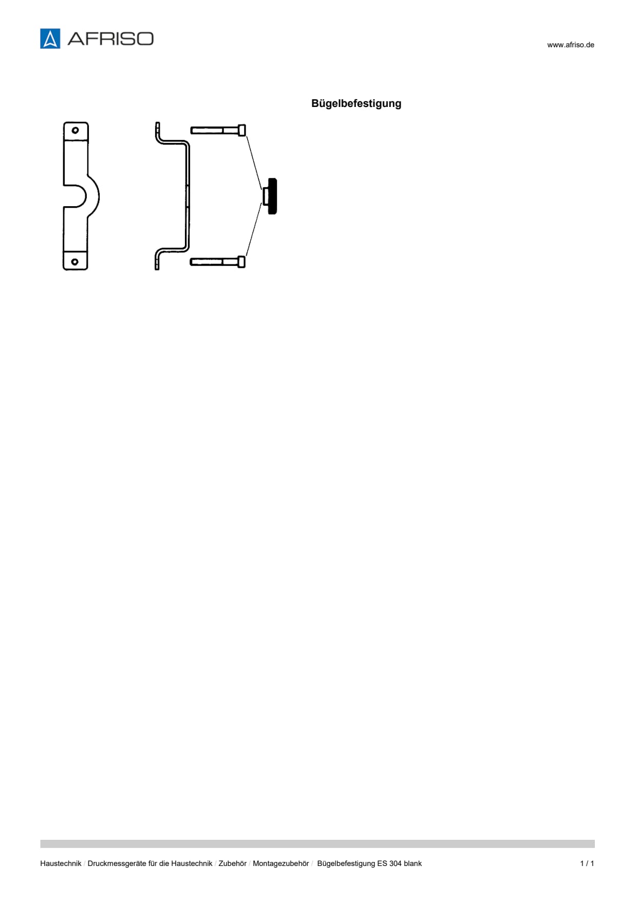 AFRISO_DATENBLATT_BUEGELBEFESTIGUNG-ES-304-BLANK_P62145_DEU_CHE.PDF