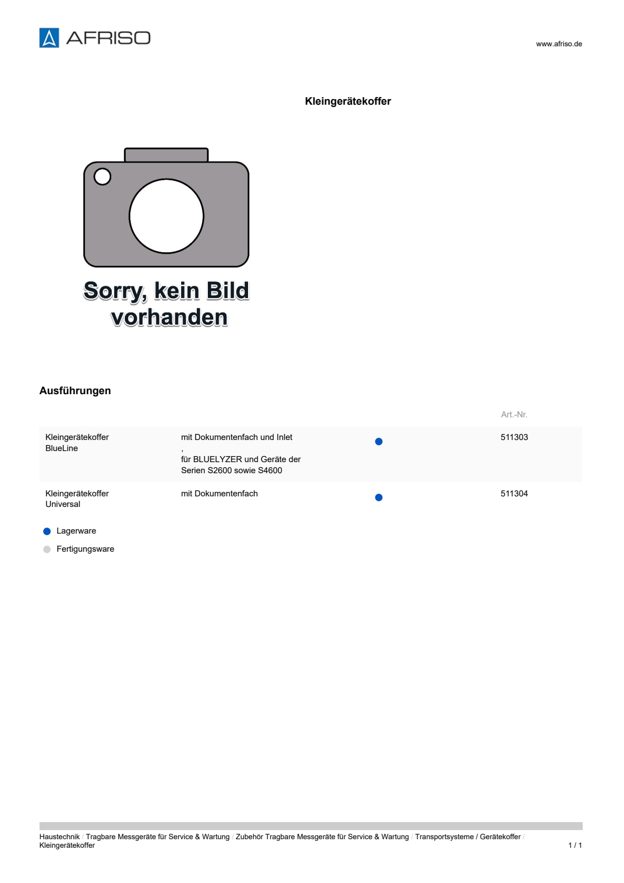 AFRISO_DATENBLATT_KLEINGERAETEKOFFER_P61828_DEU_CHE.PDF