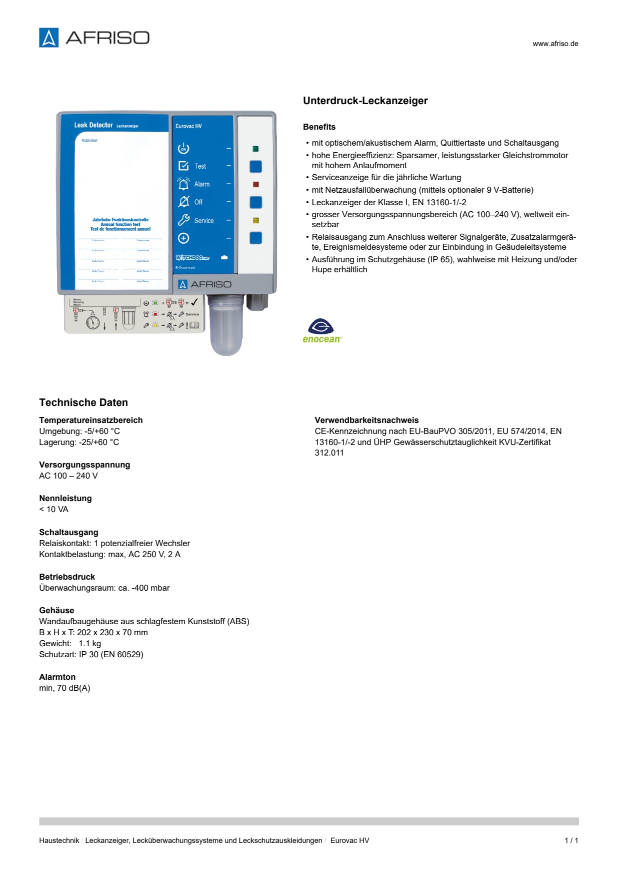 AFRISO_DATENBLATT_UNTERDRUCK-LECKANZEIGER_EUROVAC-HV_P78993_DEU_CHE.PDF