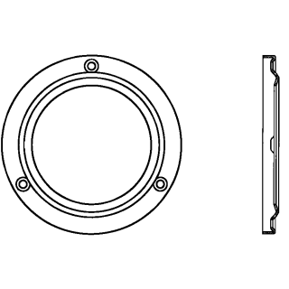 3-Lochfrontflansch ES 304 trowalisiert