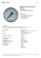 AFRISO_ROHRFEDER-EDELSTAHLMANOMETER-RF40E-ROHRFEDER-EDELSTAHLMANOMETER-TYP-D3_85011312_DEU_CHE.PDF