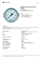 AFRISO_ROHRFEDER-INDUSTRIEMANOMETER-RF160I-ROHRFEDER-INDUSTRIEMANOMETER-TYP-D4_85374451_DEU_CHE.PDF
