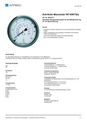 AFRISO_ROHRFEDER-MANOMETER-RF100KTGLY-ROHRFEDER-STANDARDMANOMETER-FUER-DIE-KAELTETECHNI_85230711_DEU_CHE.PDF