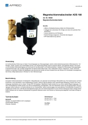 AFRISO_MAGNETSCHLAMMABSCHEIDER-ADS-160-MAGNETSCHLAMMABSCHEIDER_40920_DEU_CHE.PDF