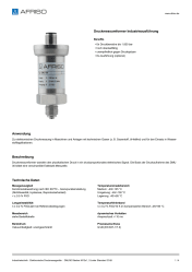 AFRISO_DATENBLATT_DRUCKMESSUMFORMER-INDUSTRIEAUSFUEHRUNG_DMU30-STECKER-M12X1--2-LEITER-STANDARD-G1-4B_P62437_DEU_DEU.PDF