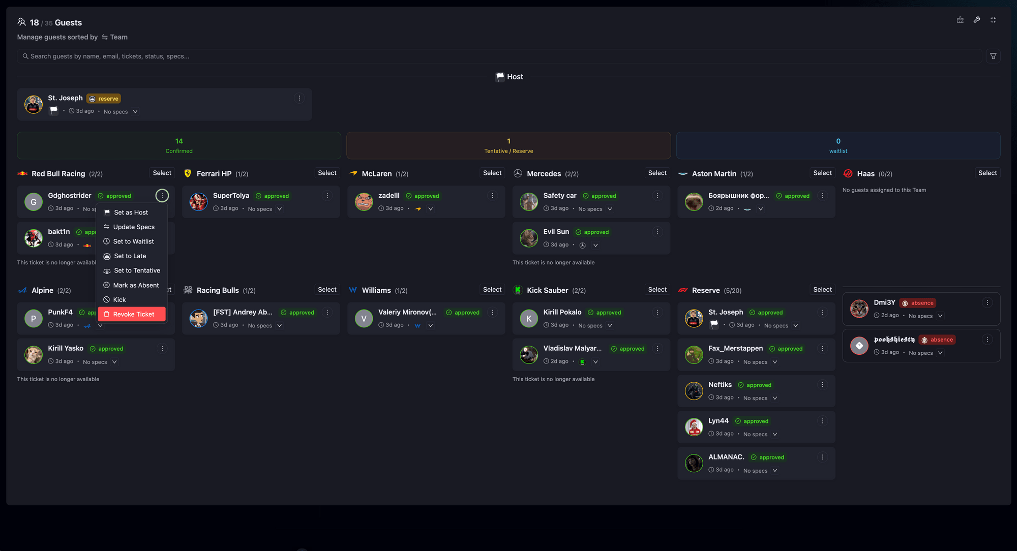 Proper guest management