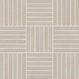 Sahara .5" x 4" Matte Crosshatch Porcelain Mosaic Tile in Taupe