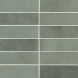 Makoto 2.5" x 10" Matte Ceramic Wall Tile in Midori Green