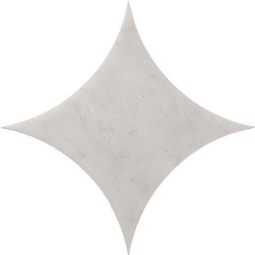 Blendables 8 1/4" x 4" Get To The Point Honed Marble in White Carrara (To be used with Circle)