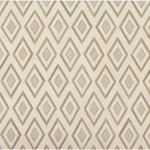 Cape Town Diamond In The Rough Honed Limestone Mosaic in Groen