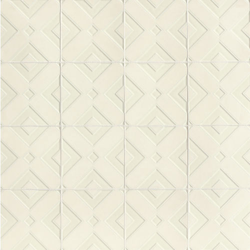 Feel 8" x 8" The Focused Porcelain Tile in Pure White