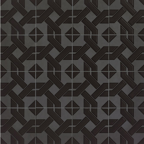 Feel 8" x 8" The Adventurist Porcelain Tile in Sleek Black