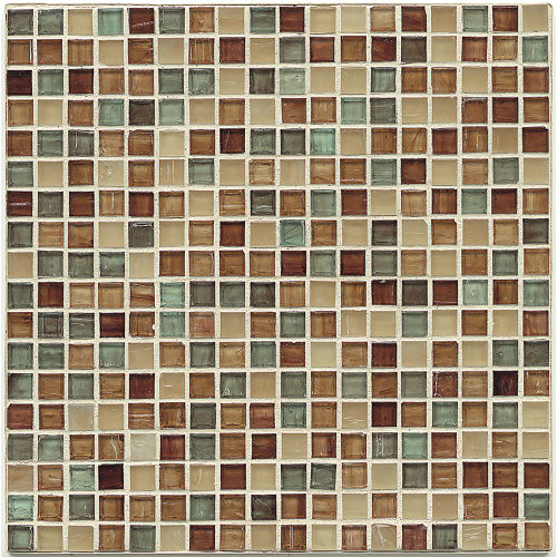 Fusion 5/8" x 5/8" Glass Mosaic Blend in Himalayan