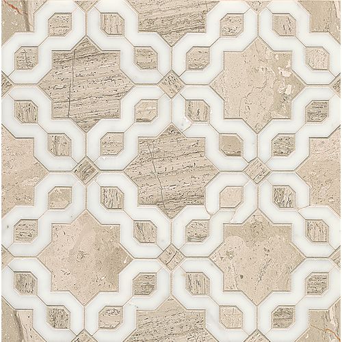 London Calling Don't Get Your Knickers In A Twist Honed Marble Waterjet in Cloudy & Mist