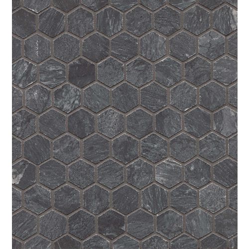 Mod Rocks 1" Hexagon Honed Marble Mosaic in Flannel